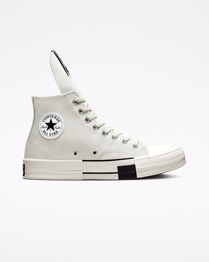Men\'s Converse x DRKSHDW DRKSTAR Chuck 70 High Top Shoes White / Black | AU 43109P